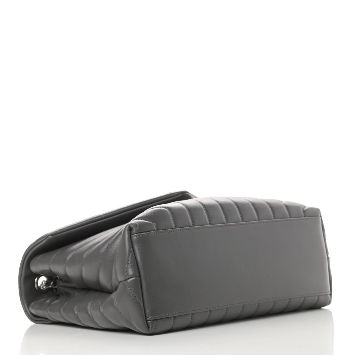 Calfskin Y Quilted Monogram Medium Loulou Chain Satchel Asphalt