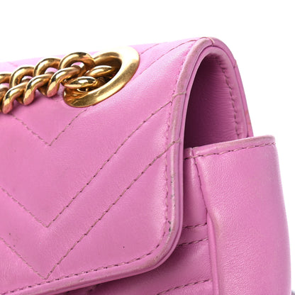Gucci Calfskin Matelasse Mini GG Marmont Shoulder Bag Candy Mousse 17 of 17