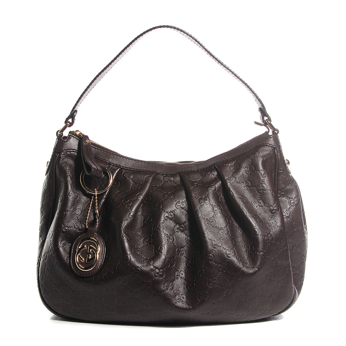 Guccissima Medium Sukey Hobo Dark Brown