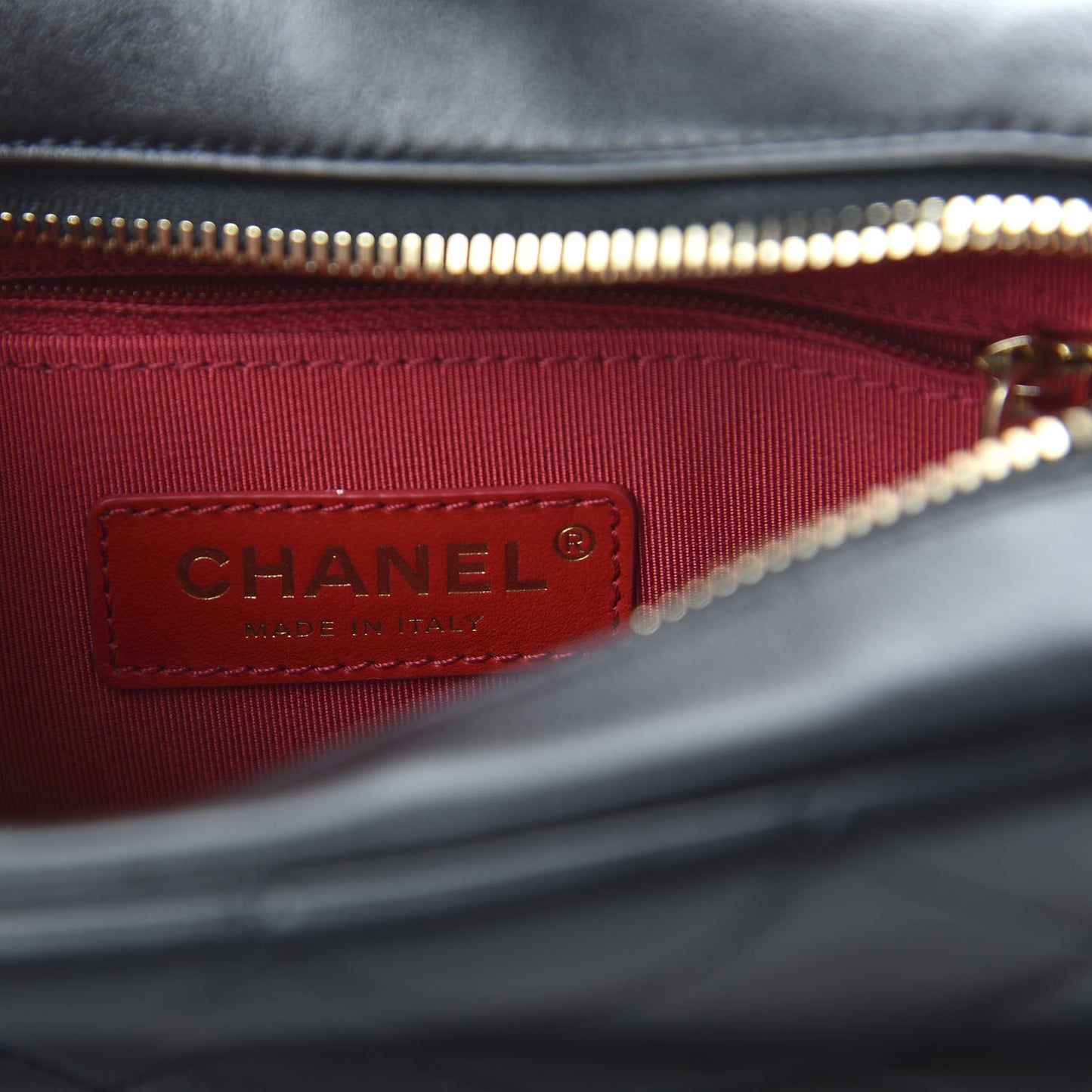 Calfskin Quilted Enchained Camera Case Bag Black