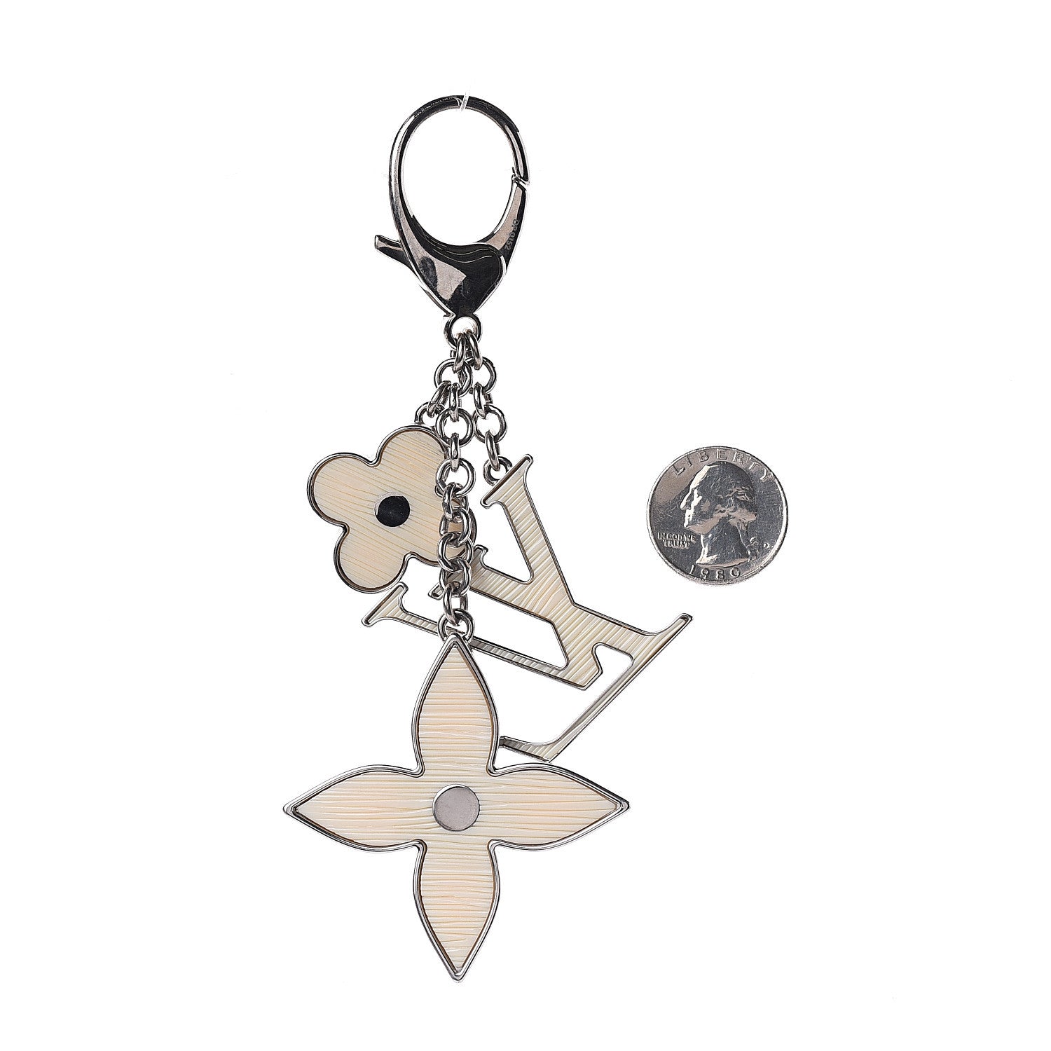 Louis Vuitton Fleur d Epi Bag Charm Ivory 2 of 2