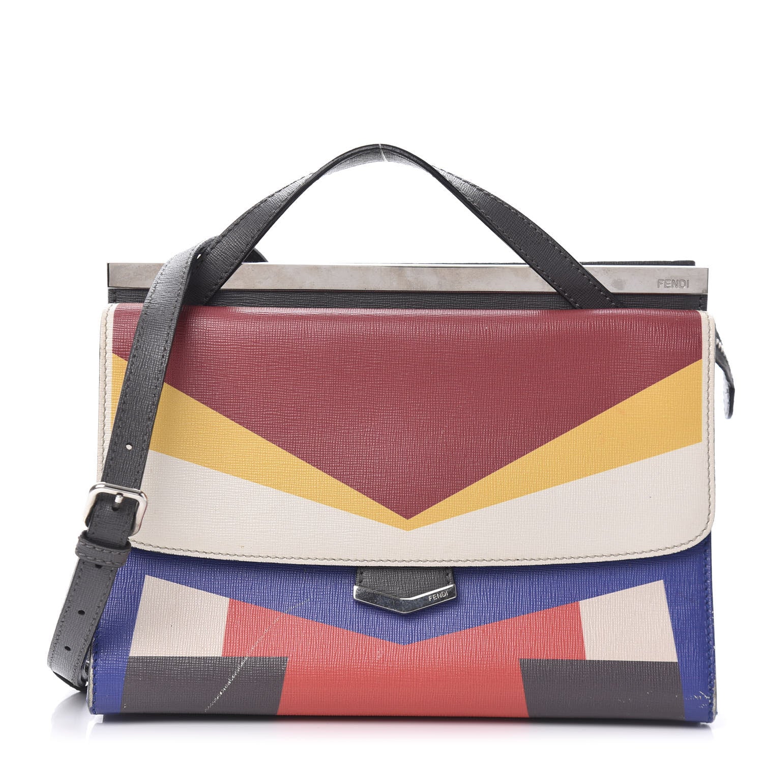 Fendi Vitello Elite Demi Jour Shoulder Bag Multicolor 1 of 14