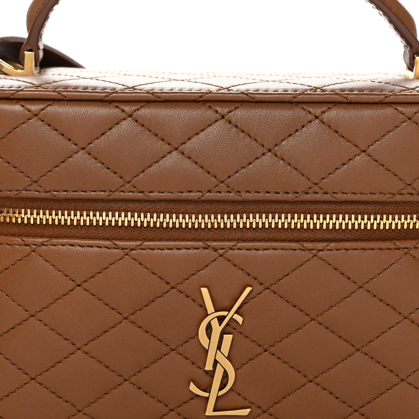 Lambskin Quilted Mini Gaby Vanity Case Fox