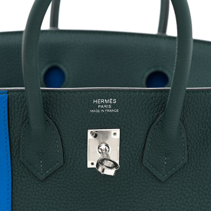 Hermes Togo Swift Officier Birkin 25 Vert Cypress Bleu Zellige 6 of 10