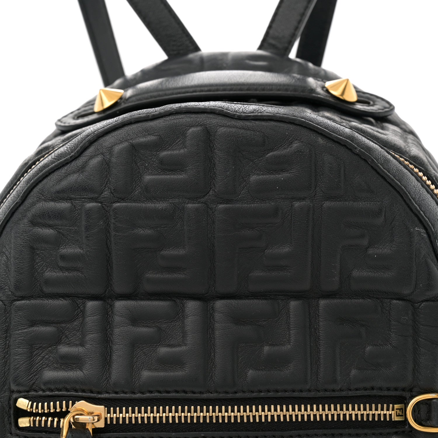 Fendi Nappa FF 1974 Embossed Mini Backpack Black 8 of 14