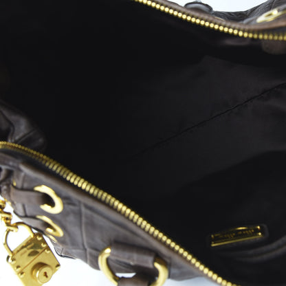 Miu Miu Nappa Chevron Grommet Tote 5 of 9