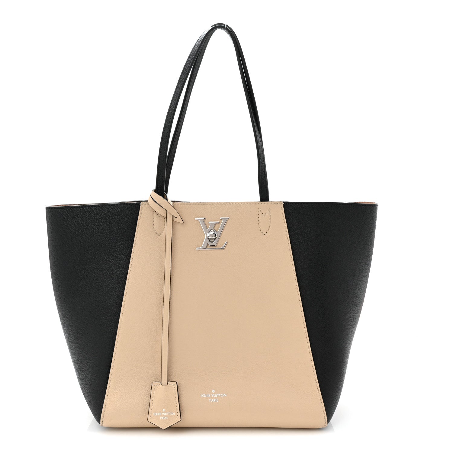 Louis Vuitton Calfskin Lockme Cabas Vanille Black 1 of 11