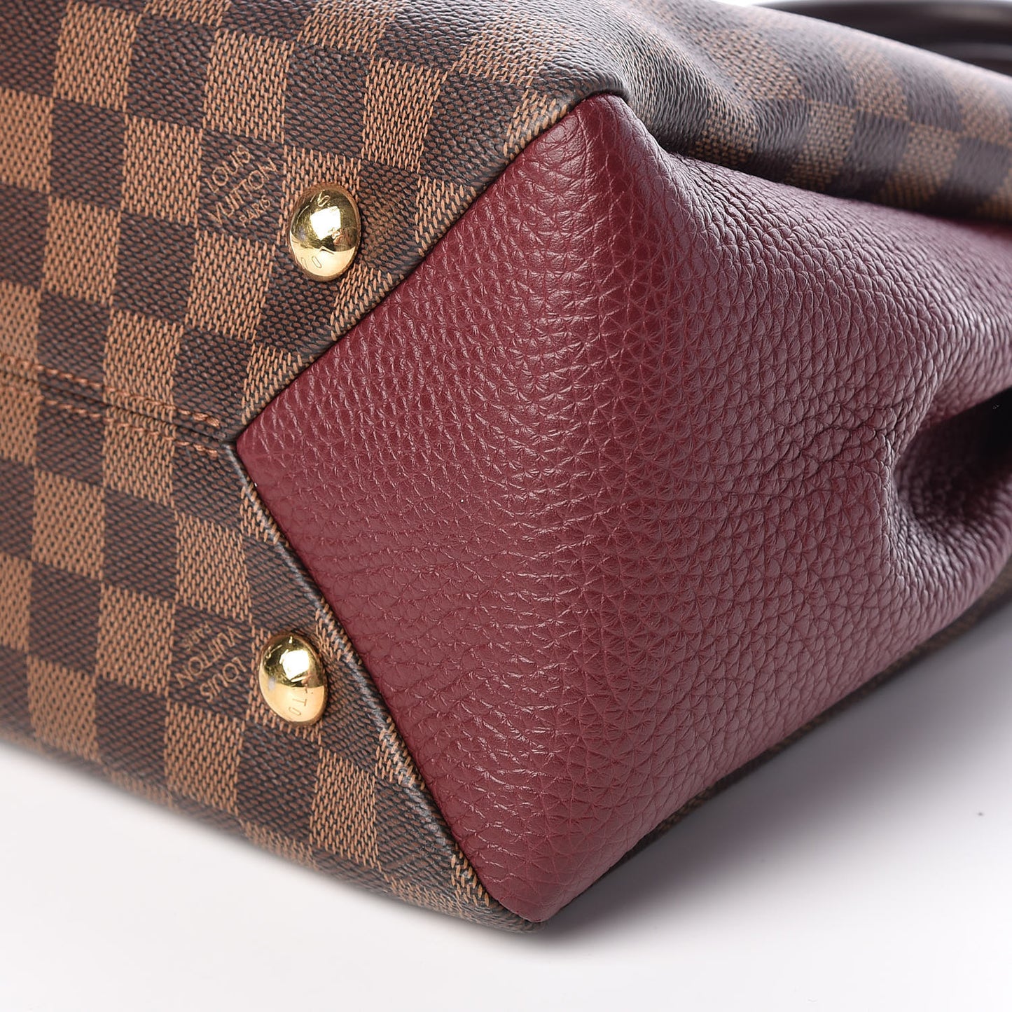 Damier Ebene Cuir Taurillon Brittany Bordeaux