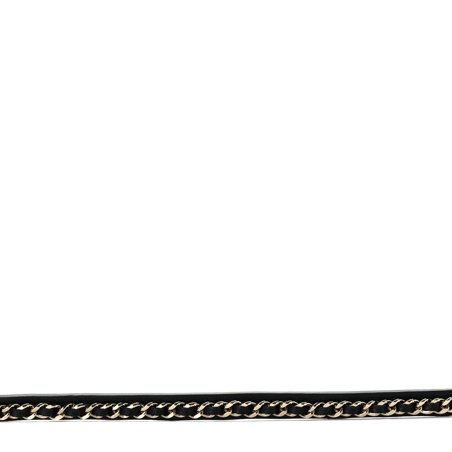 Calfskin Metal CC Chain Belt 80 32 Black