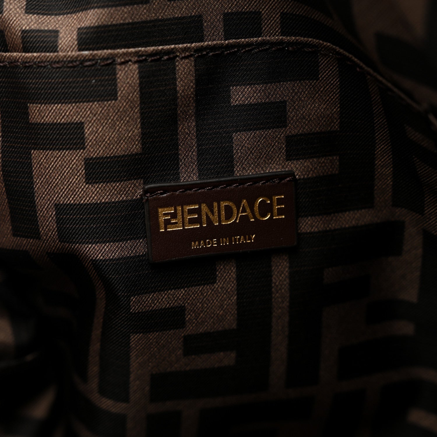 Fendi X VERSACE Nylon Fendace FF Baroque Print Medium Trapezoid Beauty Pouch Gold 6 of 6