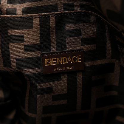 Fendi X VERSACE Nylon Fendace FF Baroque Print Medium Trapezoid Beauty Pouch Gold 6 of 6