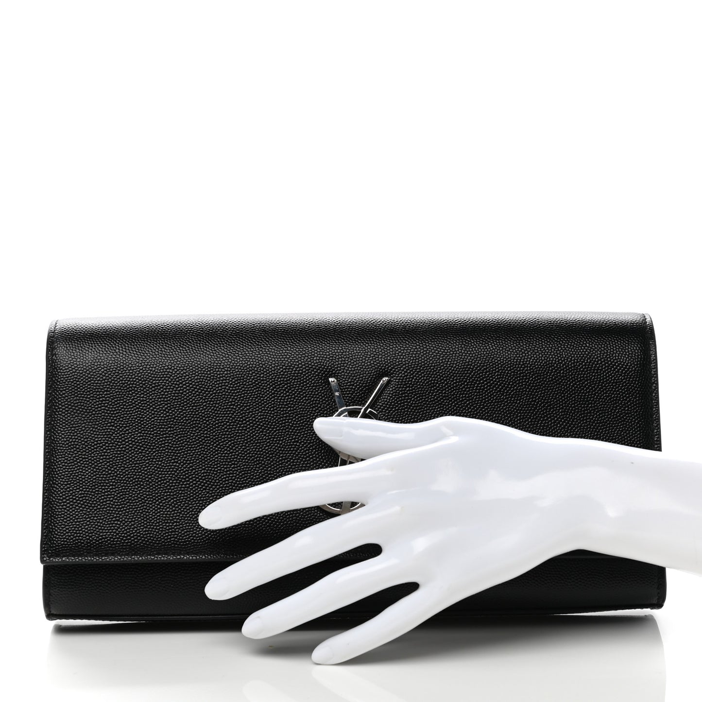 Grain De Poudre Monogram Cassandre Clutch Black