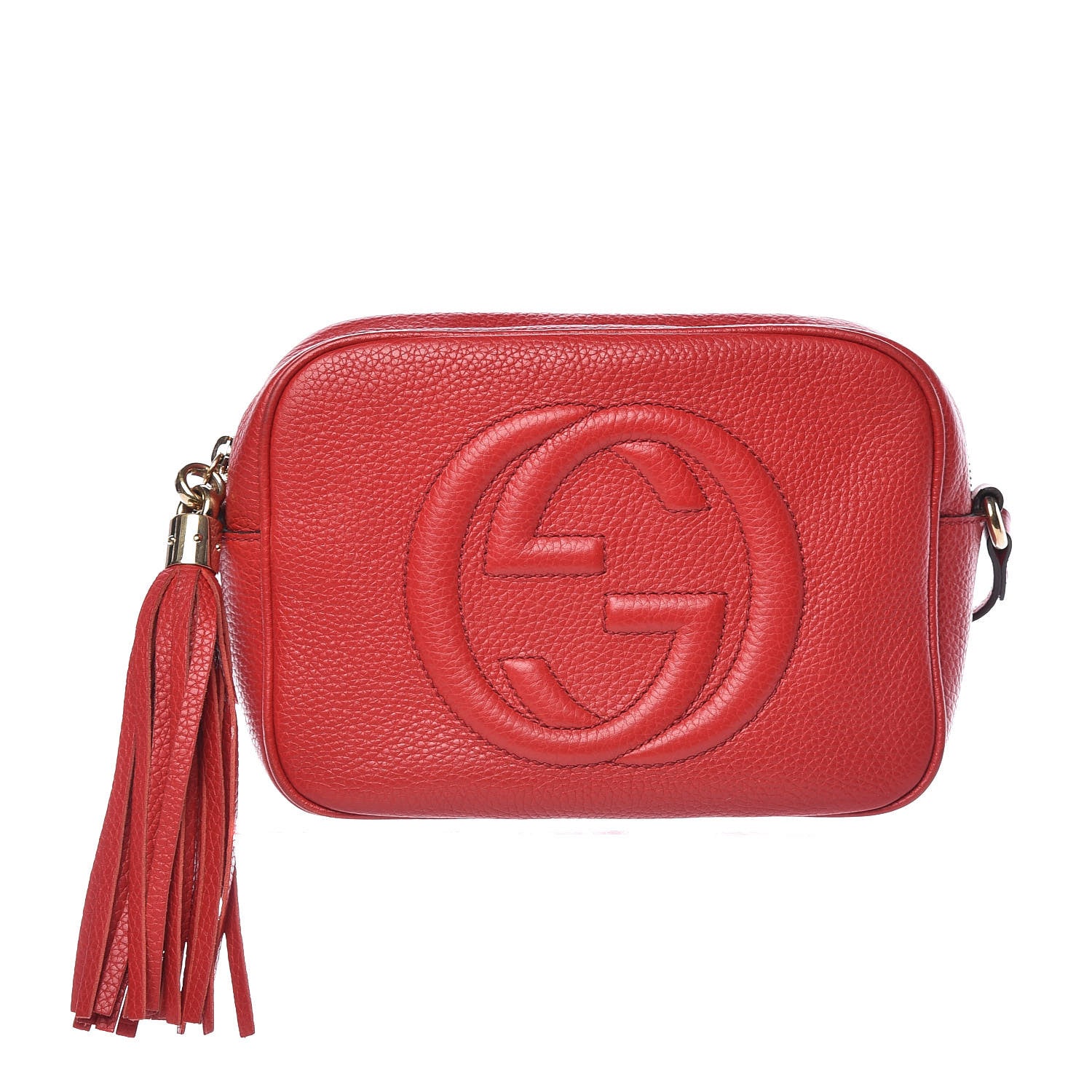 Gucci Pebbled Calfskin Small Soho Disco Bag Tabasco Red 1 of 13