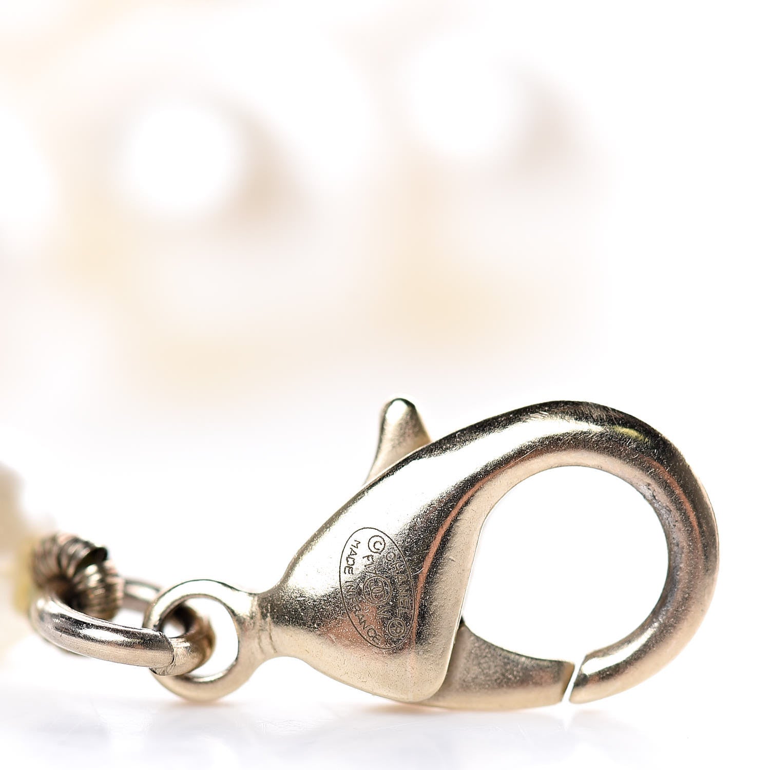 Chanel Pearl Crystal CC Bracelet Gold 4 of 5