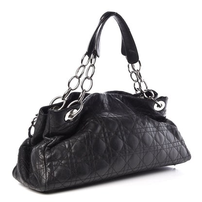 Christian Dior Lambskin Cannage Soft East West Tote Black 3 of 13