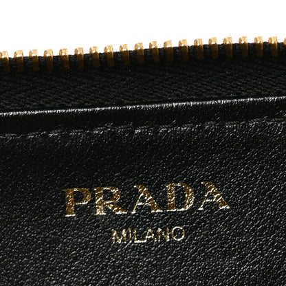 Prada Saffiano Metal Zip Around Key Holder Black 6 of 7