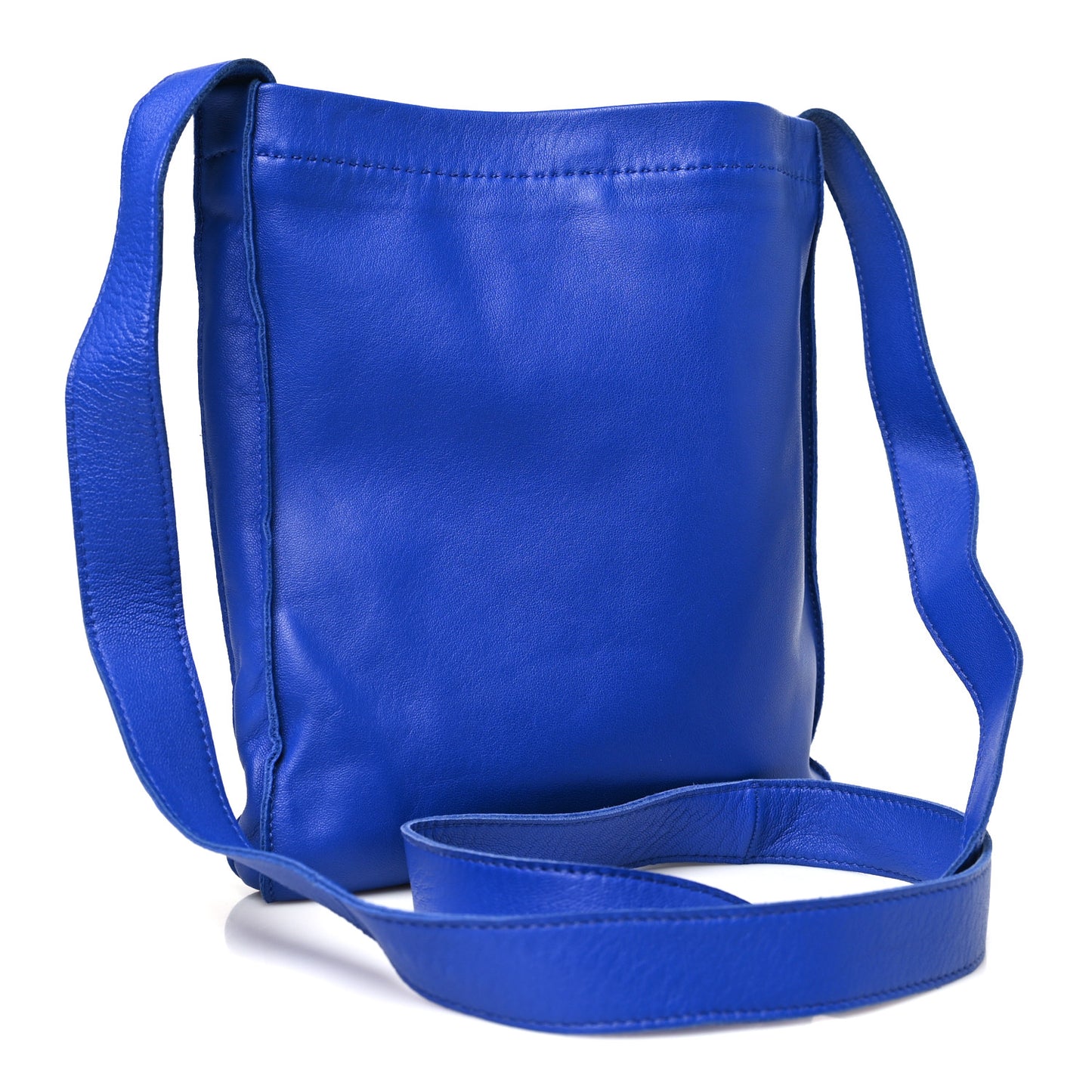Lambskin Clou De Selle Pouch Bleu Electrique