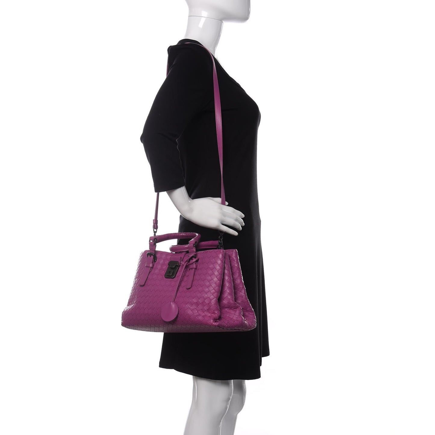 Light Calf Intrecciato Small Roma Peony