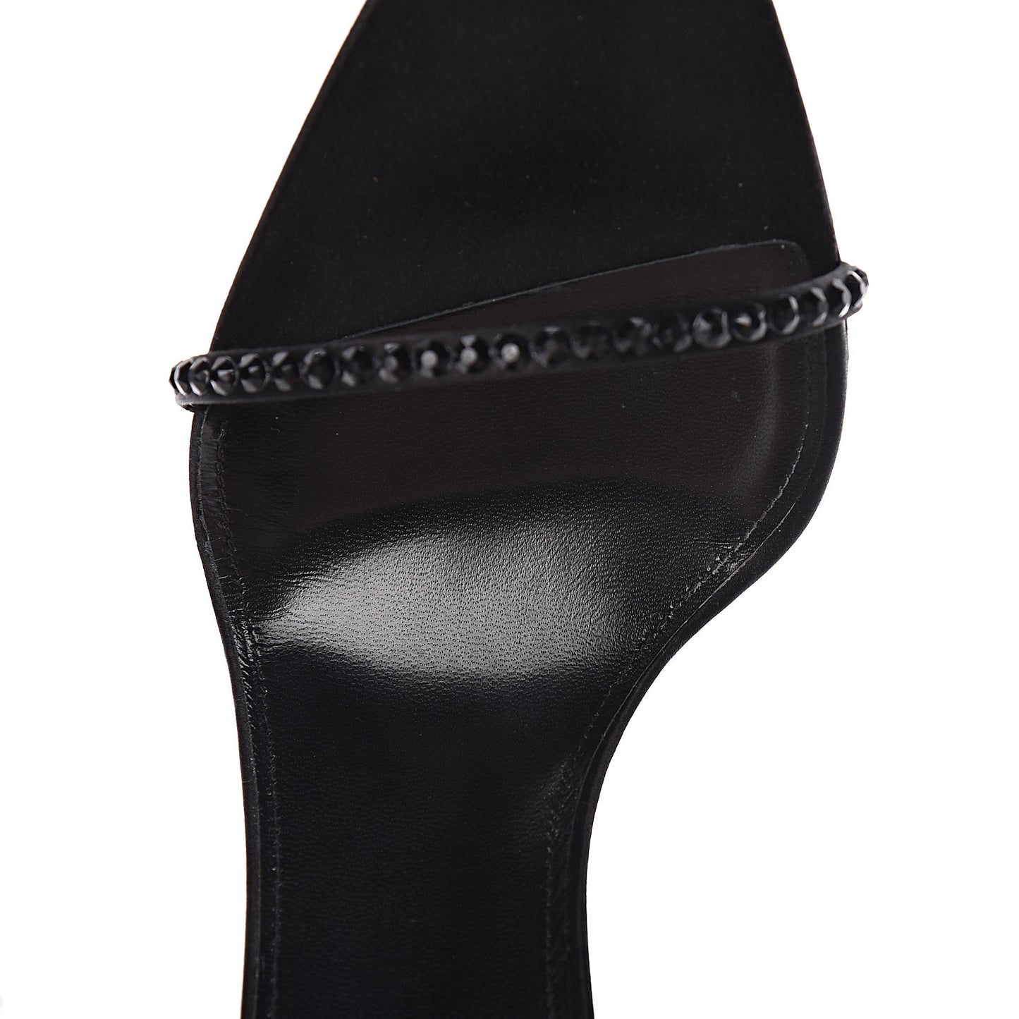 Satin Crystal Opyum Sandals 39.5 Black