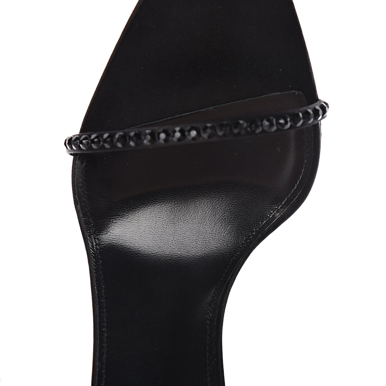 Saint Laurent Satin Crystal Opyum Sandals 39.5 Black 8 of 11