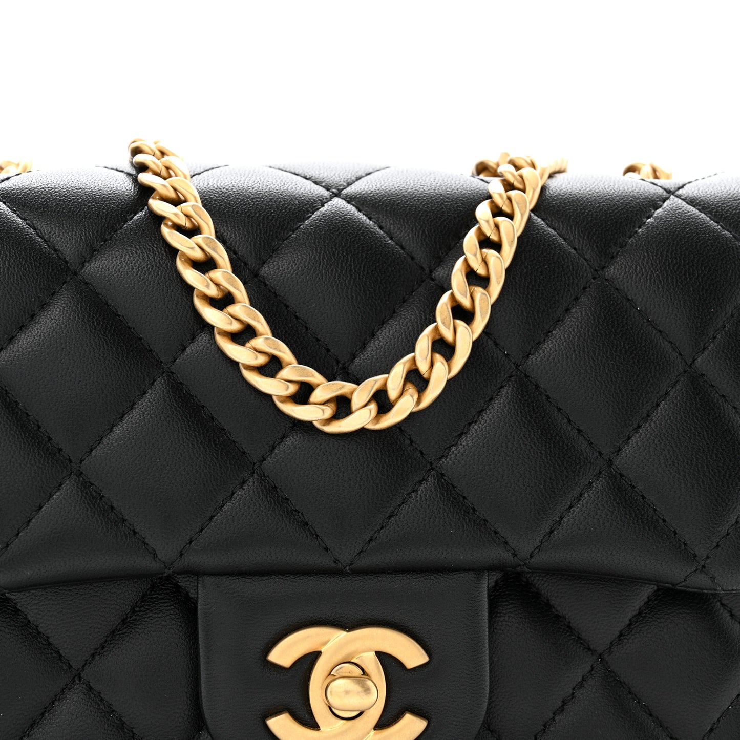Lambskin Quilted Mini Sweet Camellia Flap Black