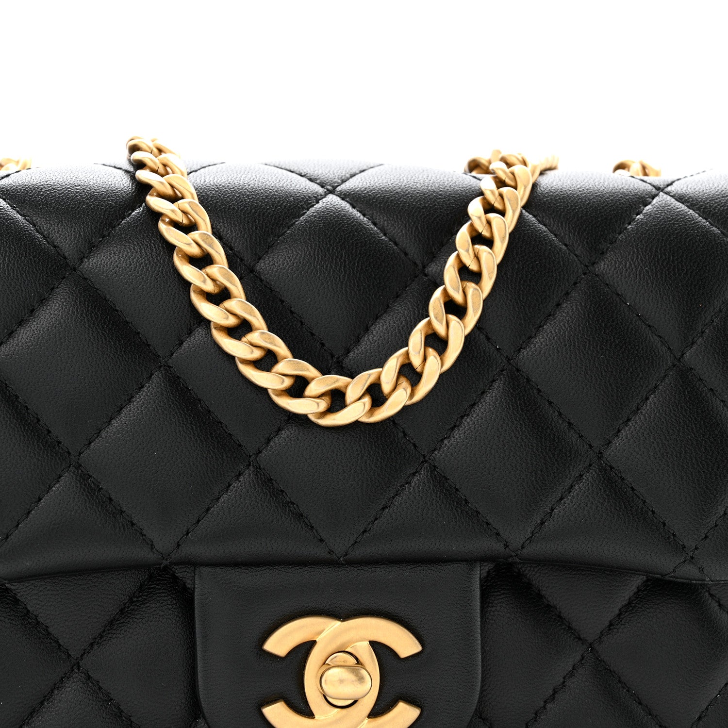 Chanel Lambskin Quilted Mini Sweet Camellia Flap Black 7 of 11