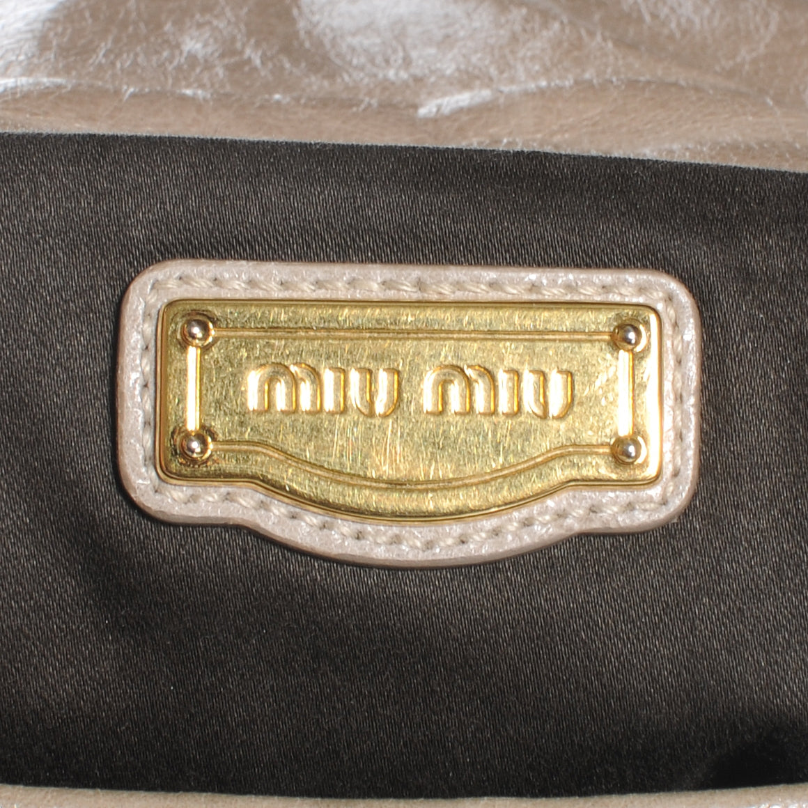 Miu Miu Lux Leather Matelasse Coffer Deserto 7 of 7