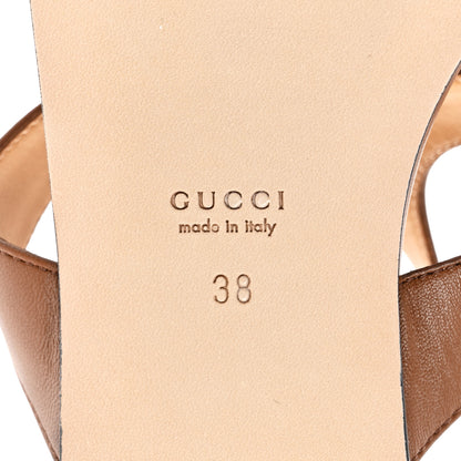 Gucci Calfskin Double G Thong Sandals 38 Cuir 6 of 7