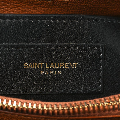 Saint Laurent Sheepskin Matelasse Chevron Monogram Medium College Bag Brick 6 of 9