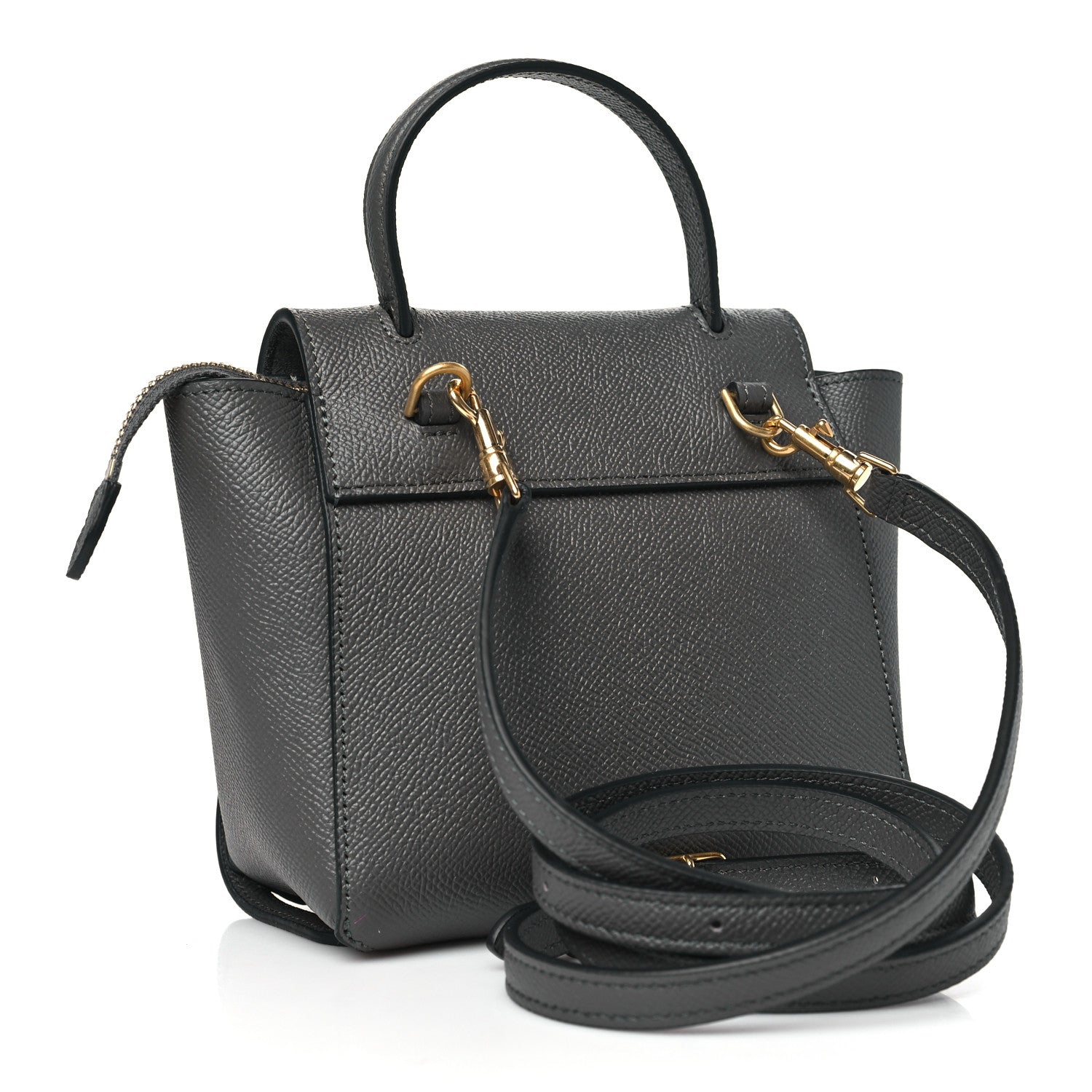 Celine Grained Calfskin Pico Belt Bag Grey 3 of 11