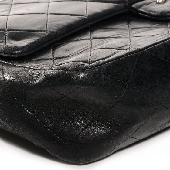 Chanel Lambskin Quilted Medium Double Flap Bag Black 17 of 33
