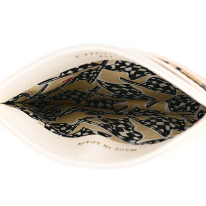 Chanel Caviar Metal Quilted Striated CC Card Holder White 5 of 9