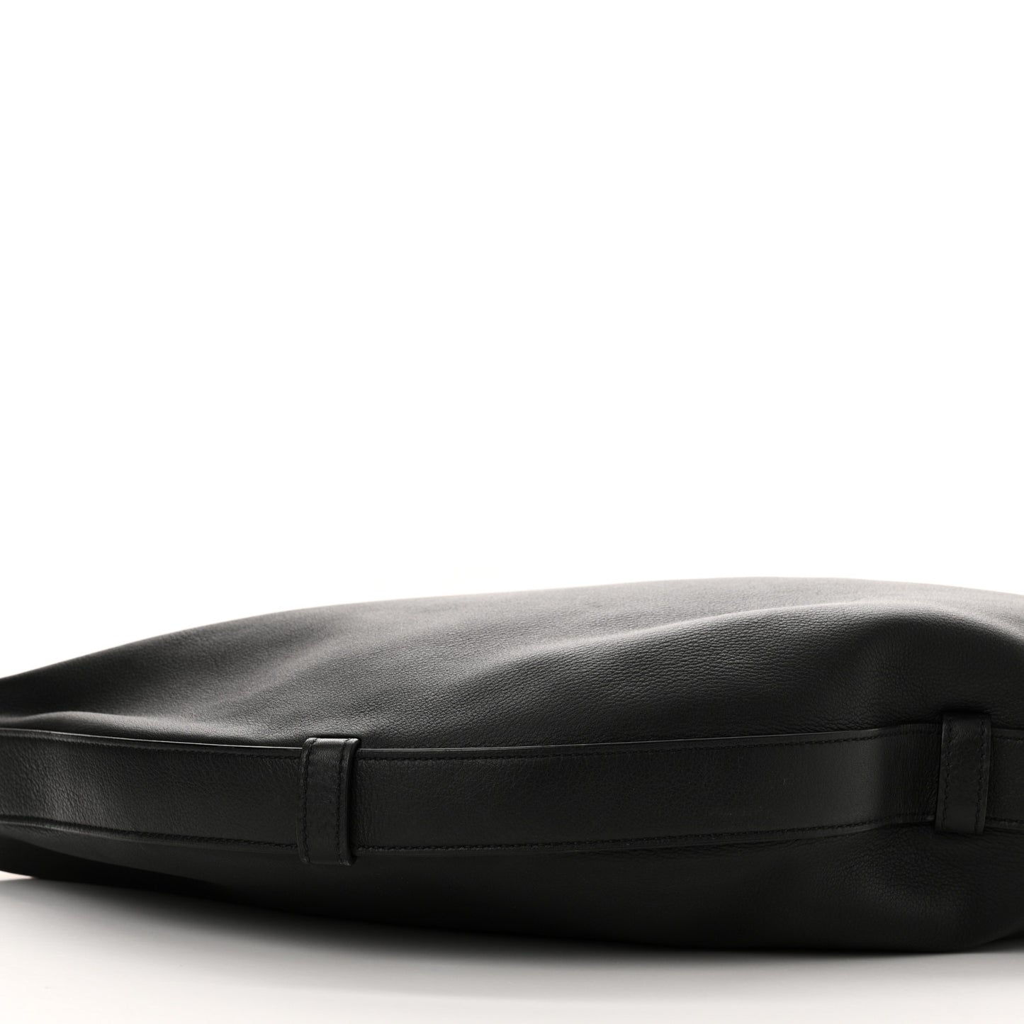 Supple Calfskin Medium Strap Leandre Shoulder Bag Black