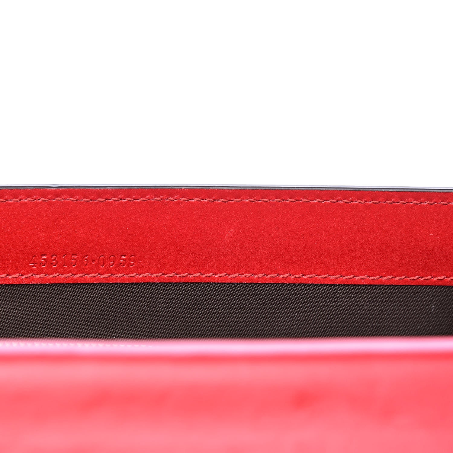 Gucci Guccissima Padlock Clutch Hibiscus Red 9 of 10