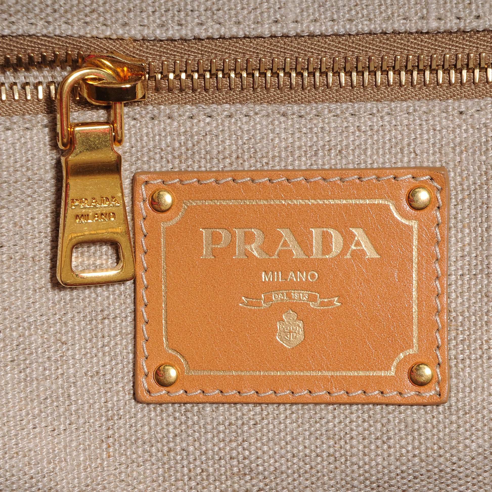 Prada Canapa Striped Tote Fuxia 6 of 9