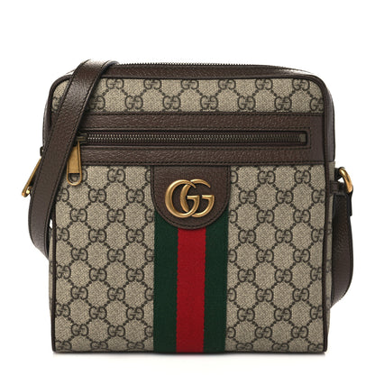 Gucci GG Supreme Monogram Web Small Ophidia Messenger Bag Brown 1 of 7