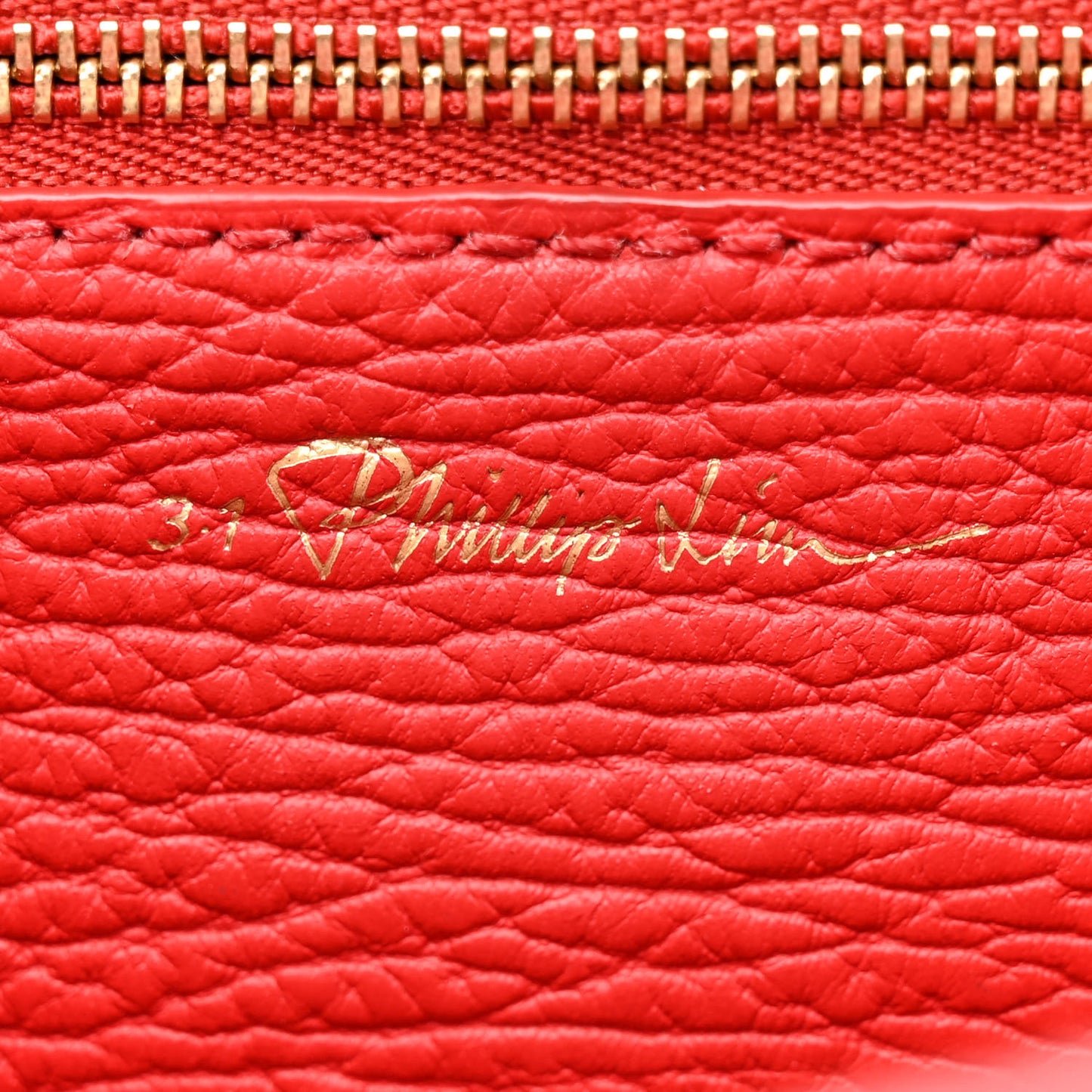 3.1 PHILLIP LIM Textured Calfskin Mini Pashli Satchel Red