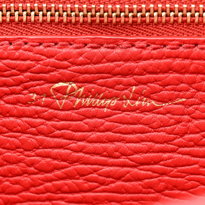 3.1 Phillip Lim 3.1 PHILLIP LIM Textured Calfskin Mini Pashli Satchel Red 6 of 16