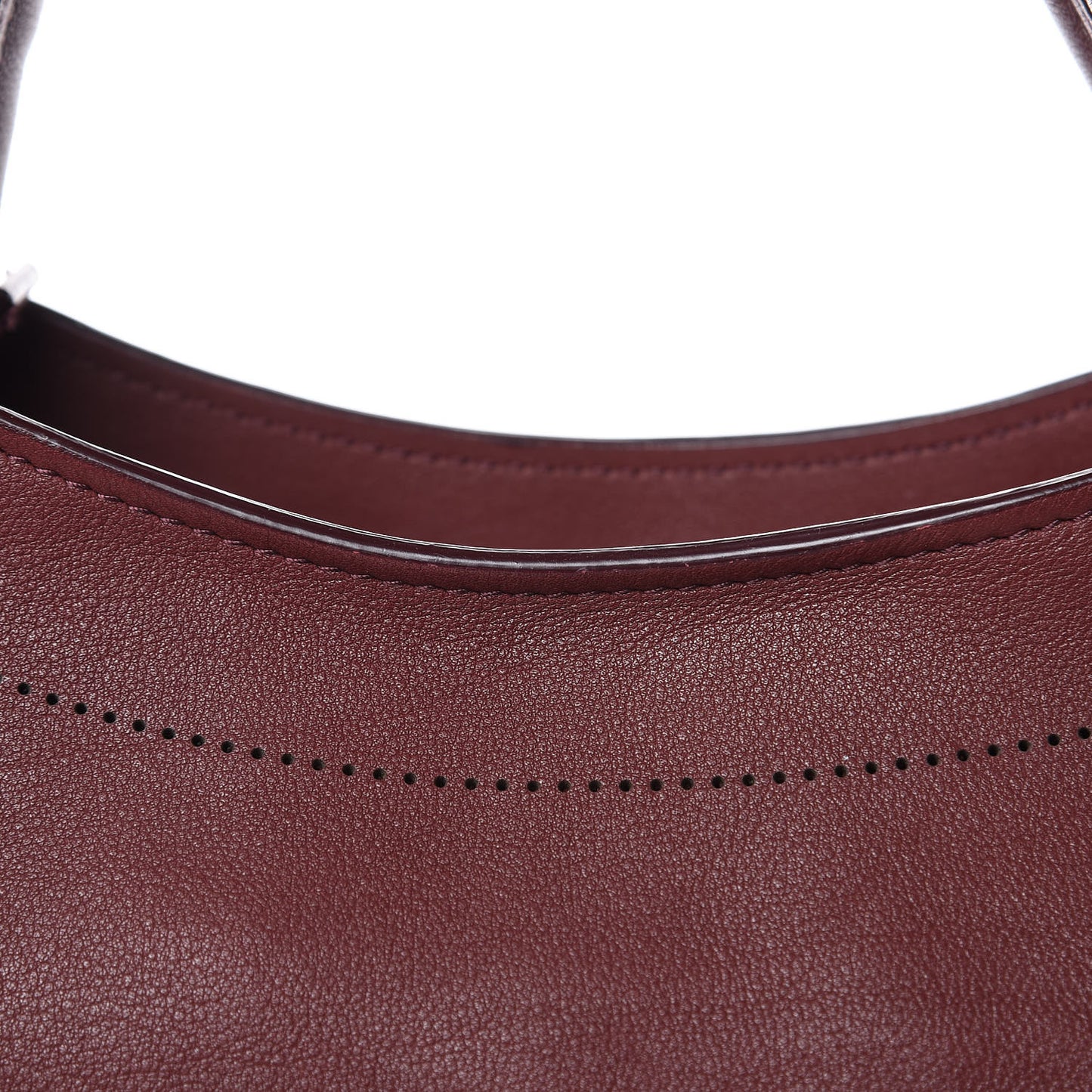 Veau Soyeux Perforated Blackout Hardware City Rouge Bordeaux