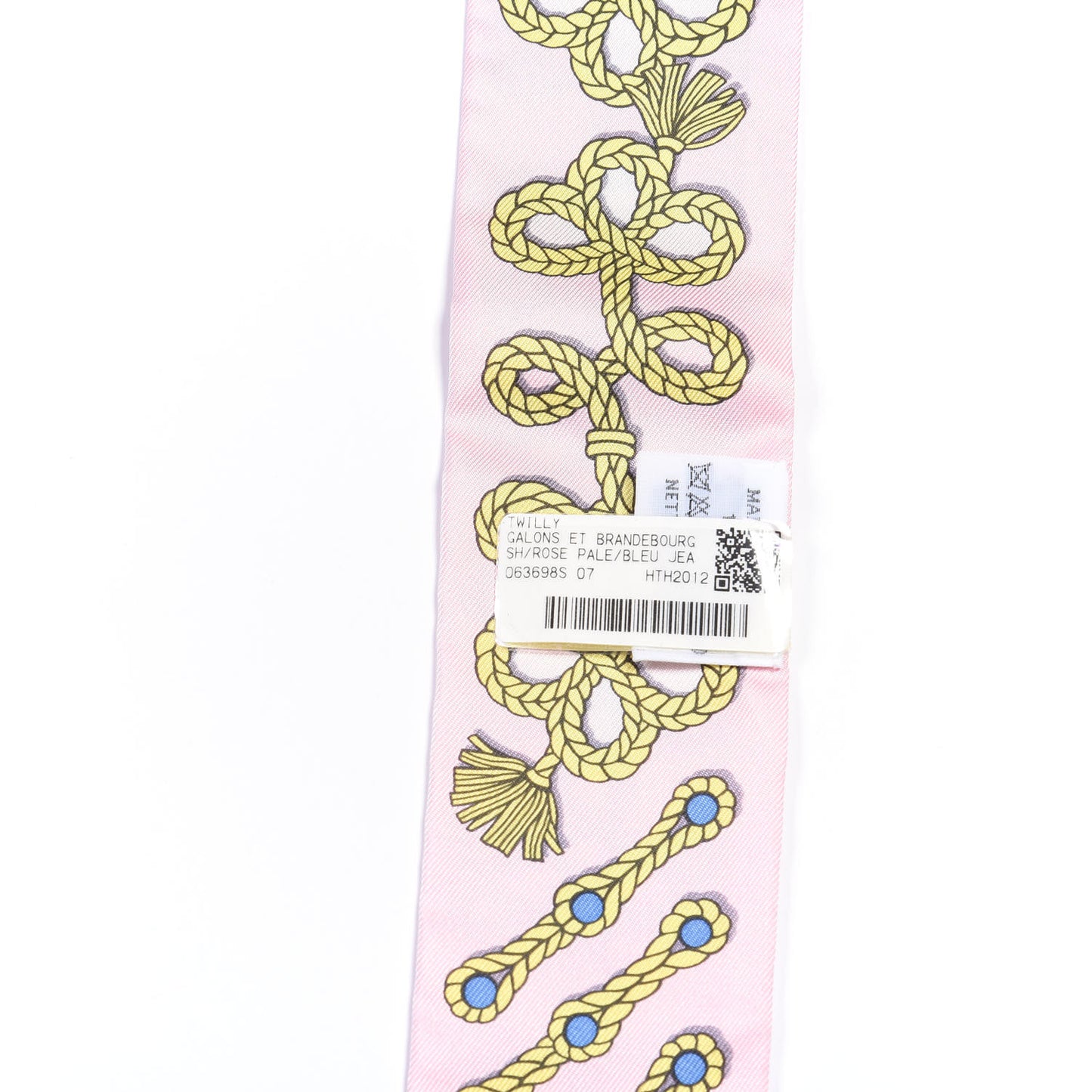 Silk Galons Et Brandebourg Twilly Rose Pale Bleu Jean