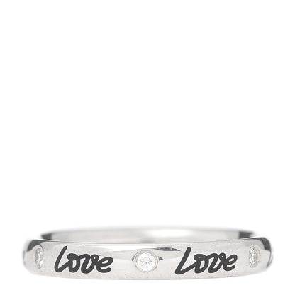 Tiffany Sterling Silver Enamel Diamond Paloma Picasso Love Band Ring 53 6.5 3 of 4