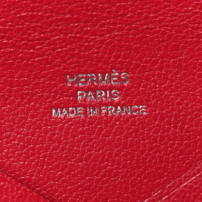 Hermes Chevre Mysore Calvi Card Case Rose Extreme 6 of 8