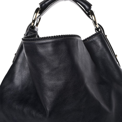 Gucci Calfskin Large Horsebit Chain Hobo Black 7 of 9