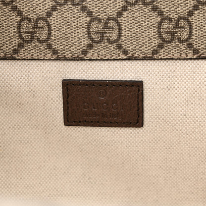 Gucci GG Supreme Monogram Web Small Neo Vintage Double Flap Messenger Bag Beige New Acero 6 of 11