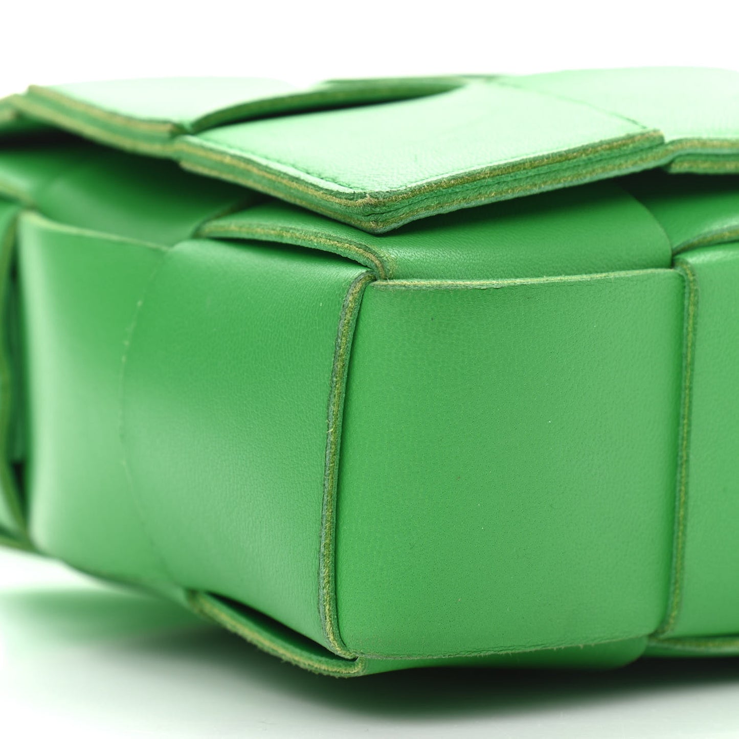 Lambskin Maxi Intrecciato Cassette Crossbody Bag Grass