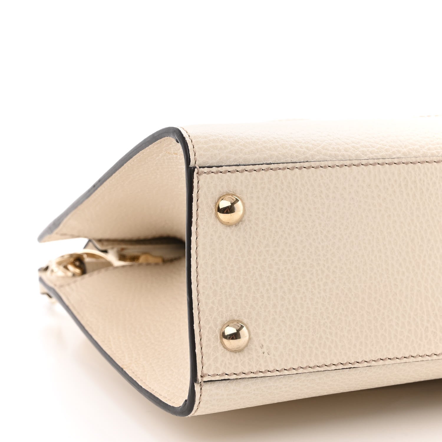 Gucci Dollar Calfskin Medium Soho Top Handle Satchel Ivoire 9 of 15