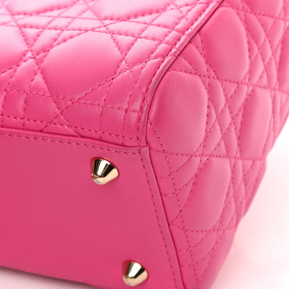Christian Dior Lambskin Cannage Large Lady Dior Fuchsia 11 of 16