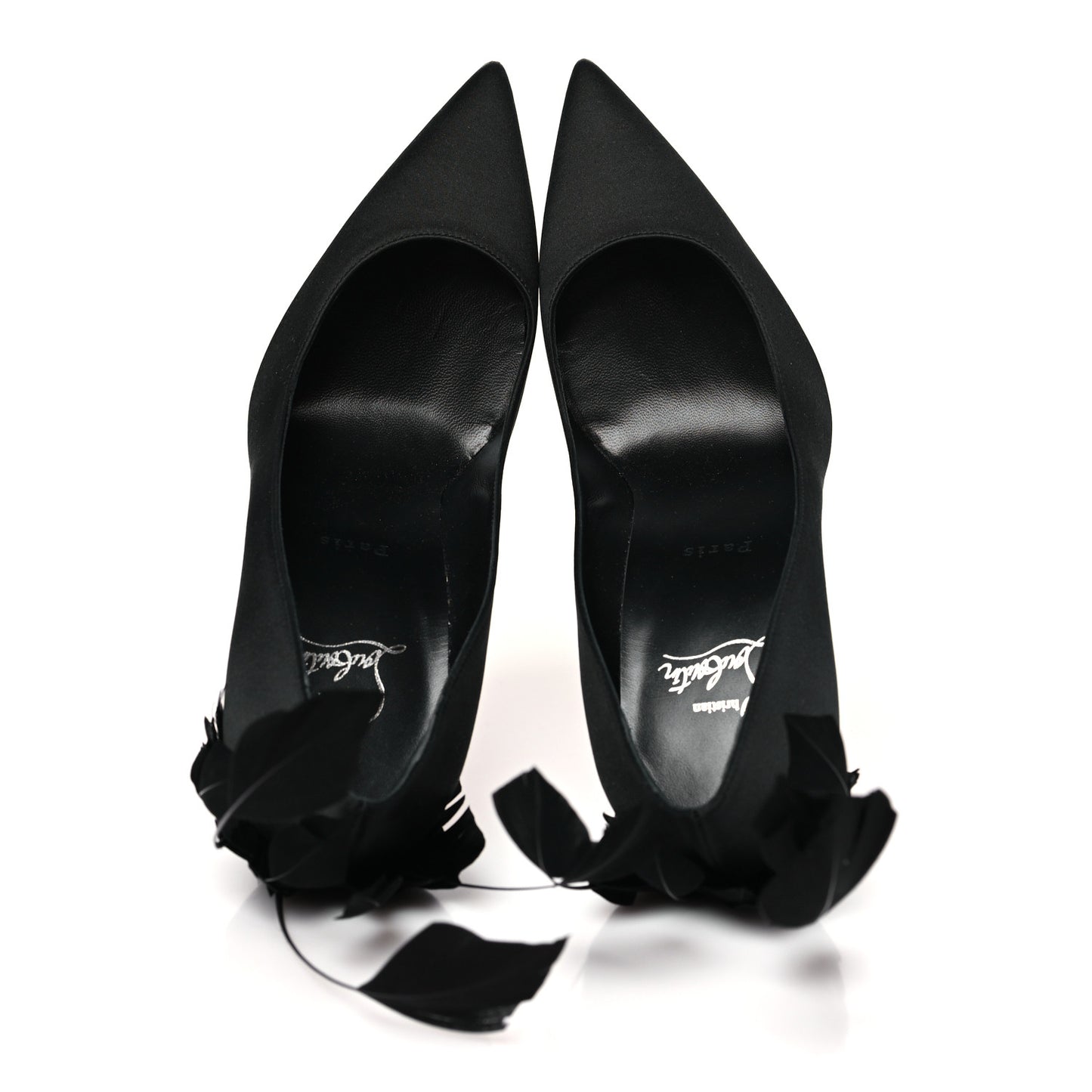 Crepe Satin Kate Plume 100 Pumps 41 Black
