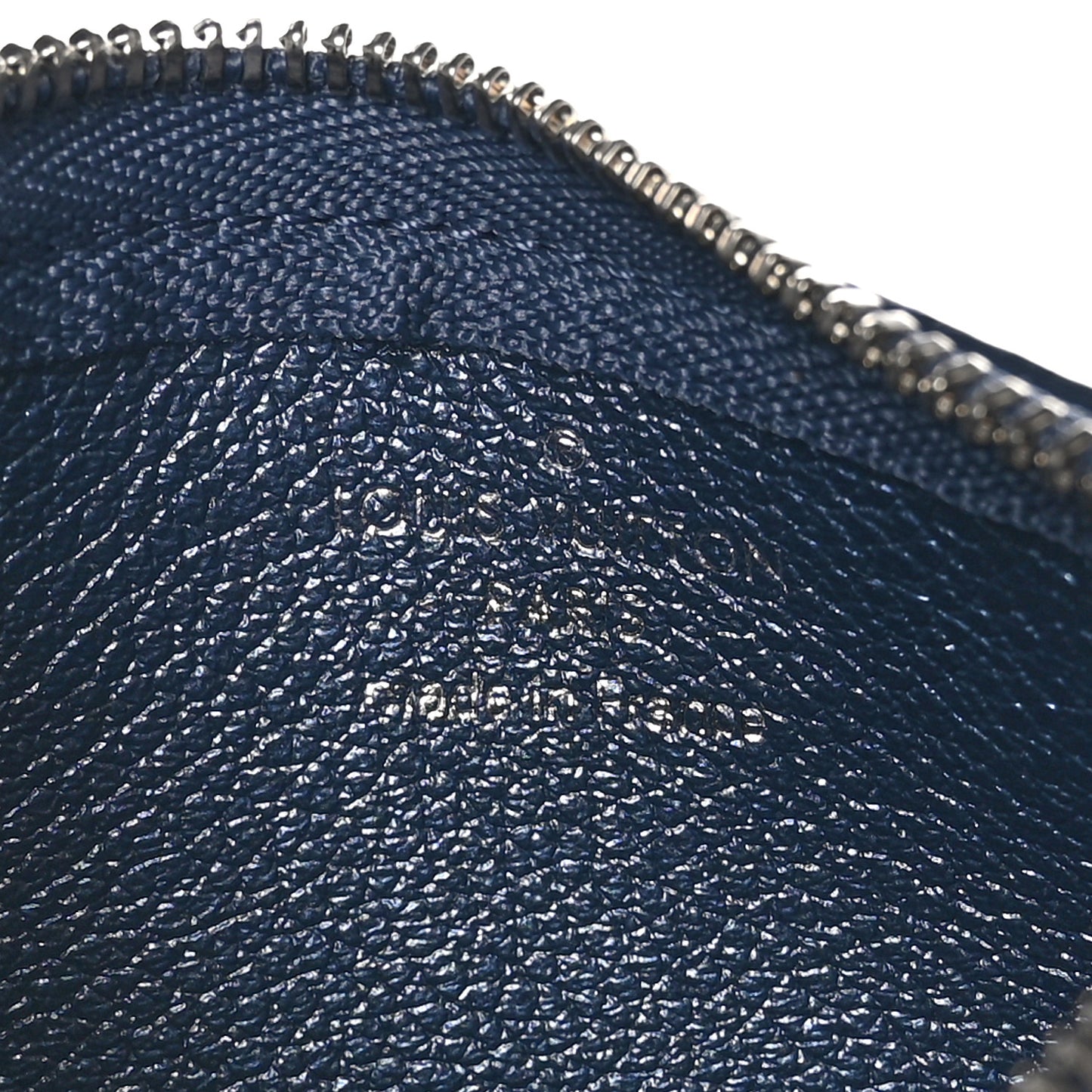 Metallic Empreinte Monogram Giant Key Pouch Navy Nacre