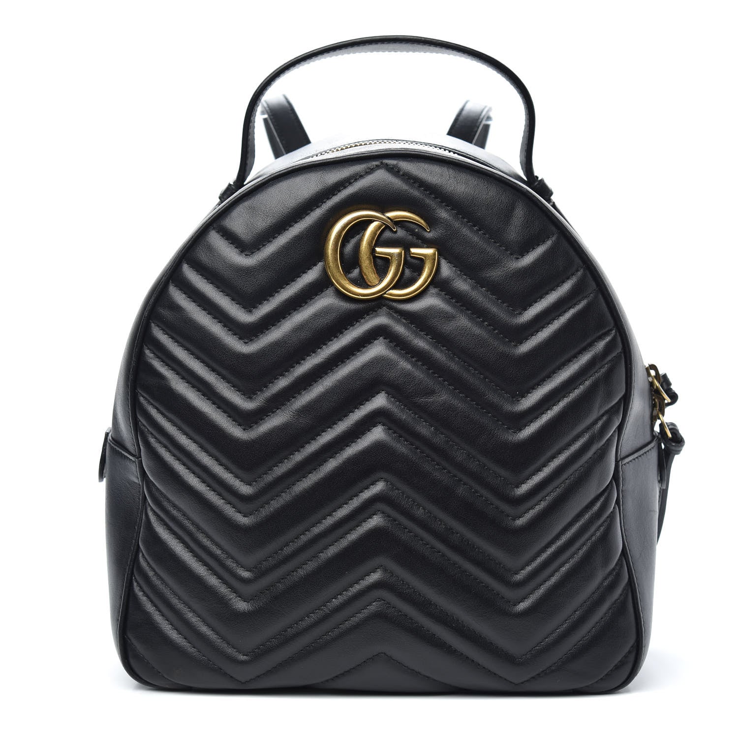 Gucci Calfskin Matelasse GG Marmont Backpack Black 1 of 11